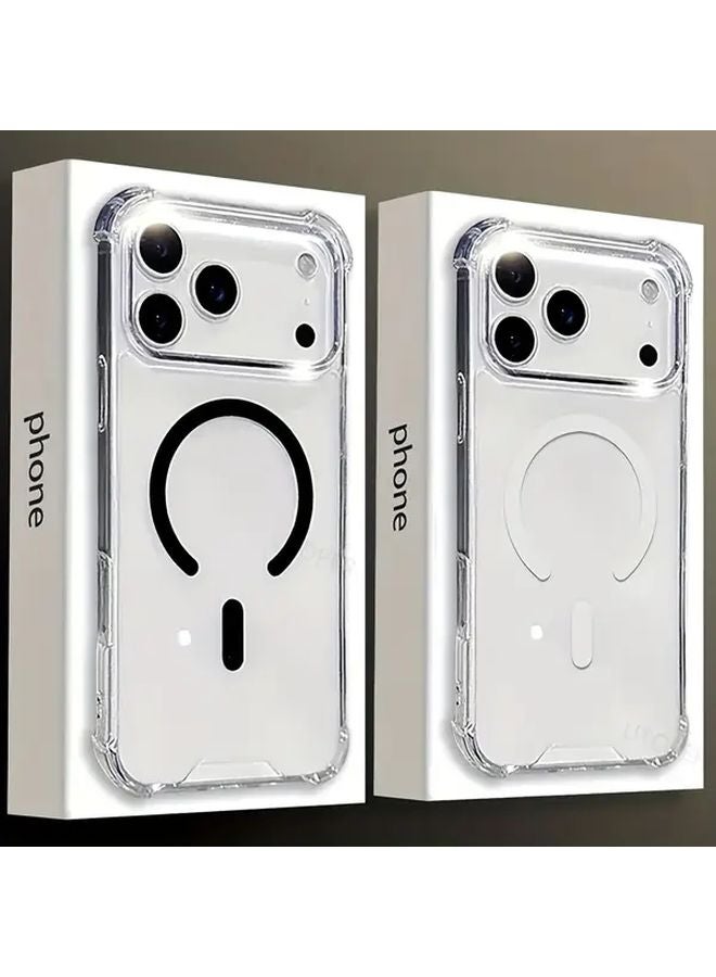 Black iPhone 17 Pro Case Impact Resistant Super Strong Magnets Scratch Proof Tough Cover - Image 1